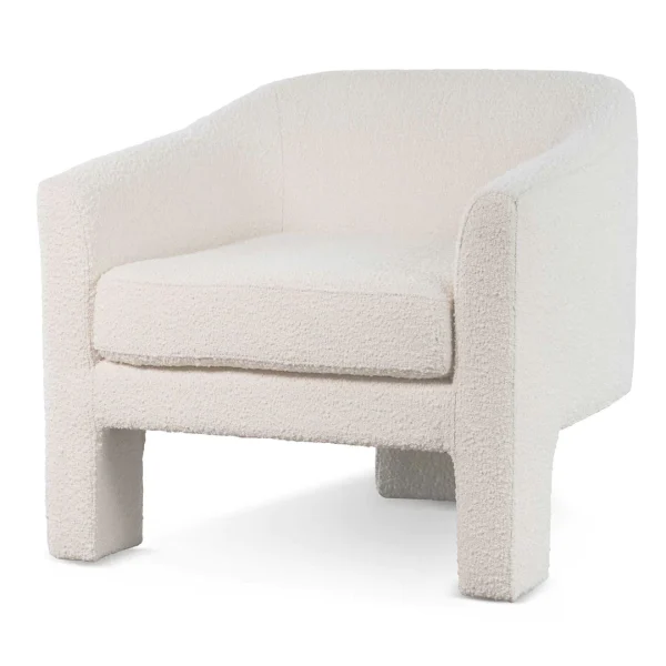 BAKER Ivory White Boucle Armchair - Image 6