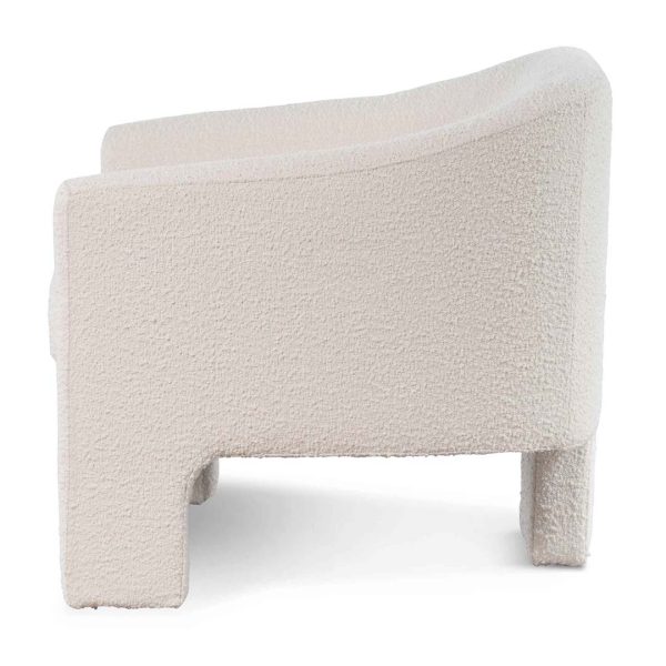 BAKER Ivory White Boucle Armchair - Image 4
