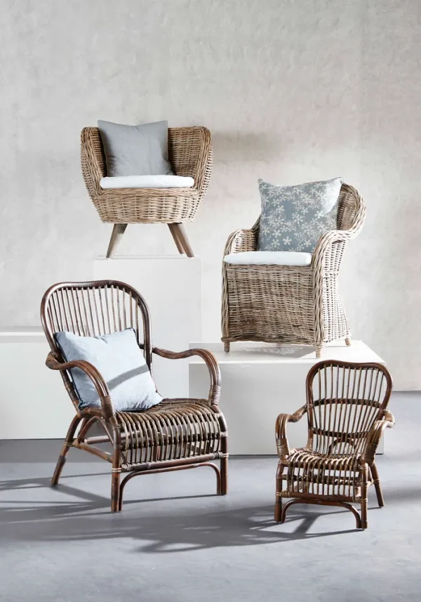 AUGUSTA Rattan Armchair in Antique Brown - Image 2