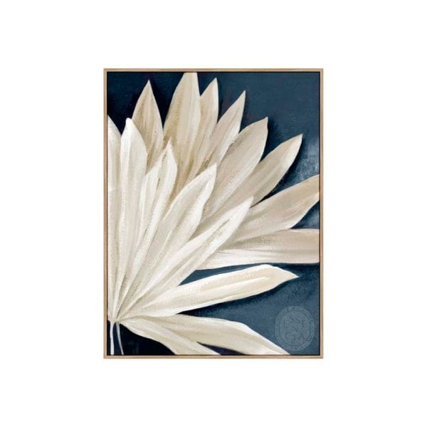 BLUE DRY PALMS II - Natural Canvas