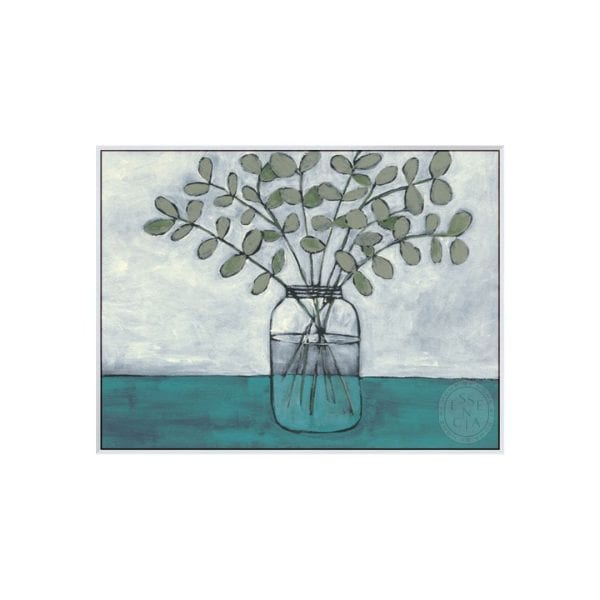 JAR OF STEMS I - White Canvas