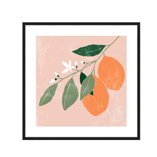ORANGE BRANCH II - Black Frame