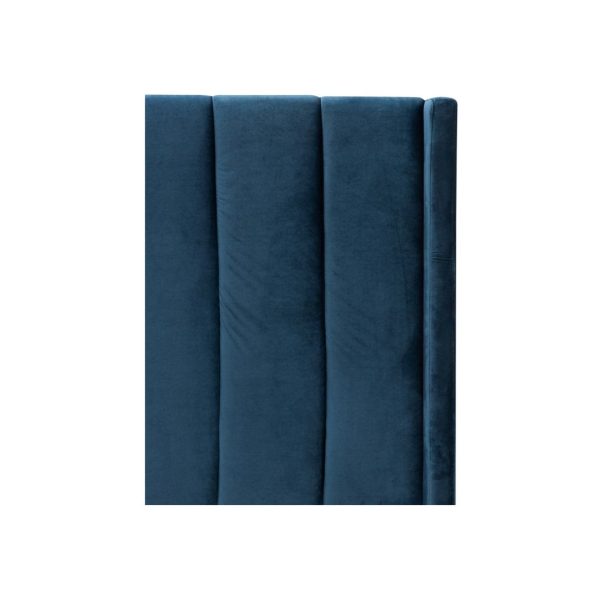 ASHTON Velvet Queen Bed - Teal Navy with Storage - Image 4