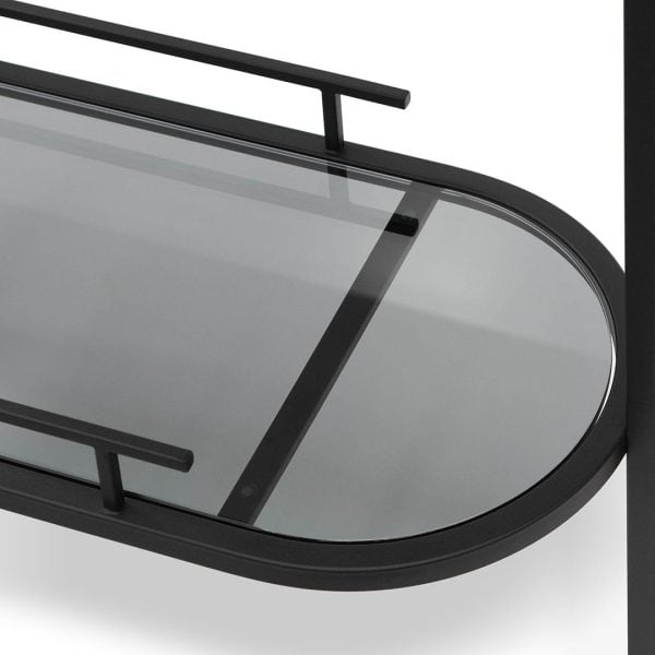 VERA Glass Bar Cart - Black - Image 7