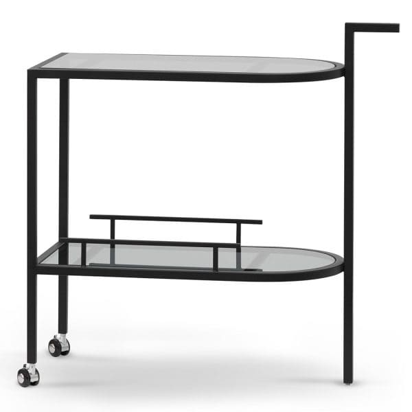 VERA Glass Bar Cart - Black