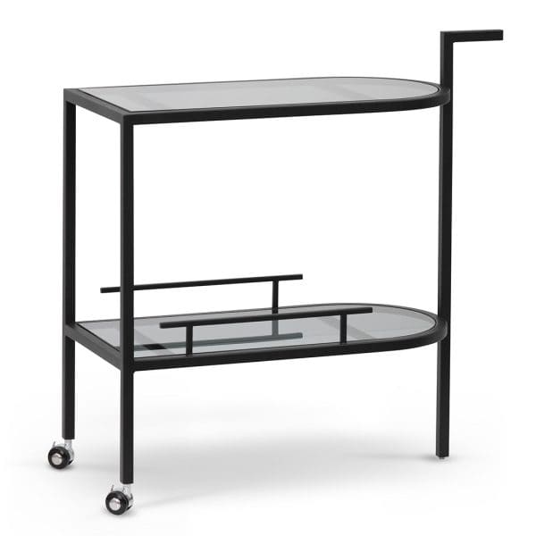 VERA Glass Bar Cart - Black - Image 3