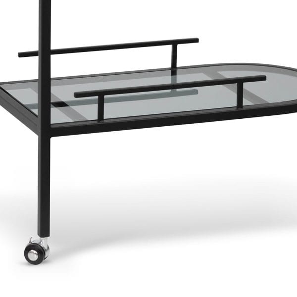 VERA Glass Bar Cart - Black - Image 4
