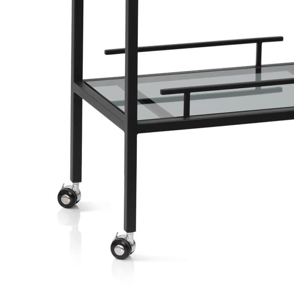 VERA Glass Bar Cart - Black - Image 5