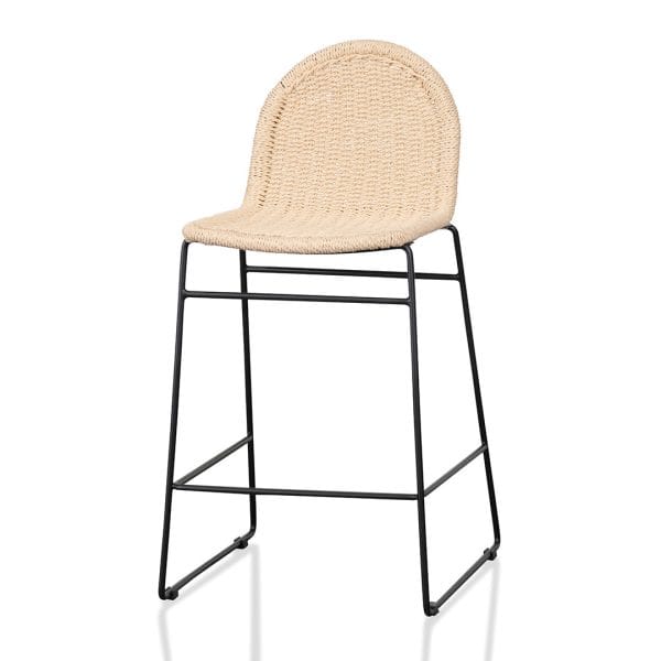 PAZ Rattan Bar Stool - 65cm Natural Seat (Set of 2) - Image 2