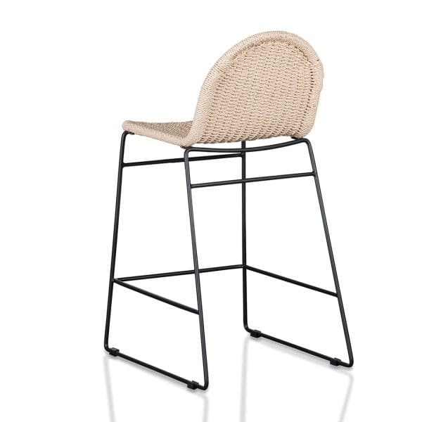 PAZ Rattan Bar Stool - 65cm Natural Seat (Set of 2) - Image 3