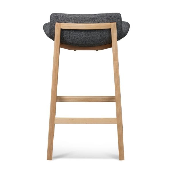 KARI Bar Stool - 65cm Grey & Natural Legs (Melbourne Only) - Image 5