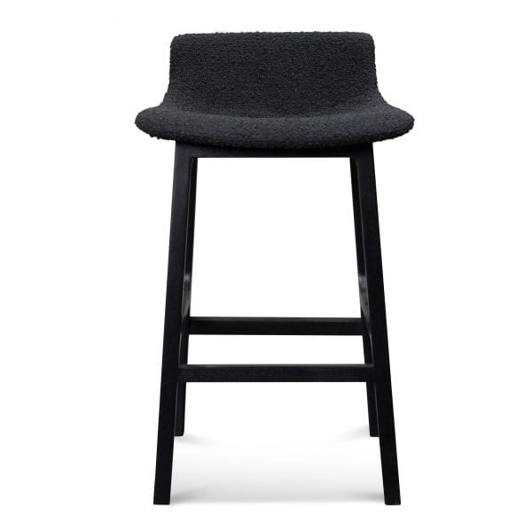 KARI Bar Stool - 65cm Black - Image 2