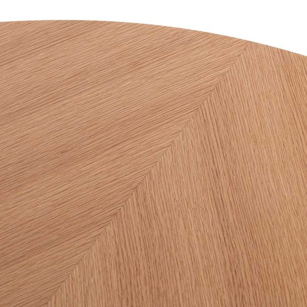 XIMENA Wooden Round Coffee Table - 1m Natural - Image 10