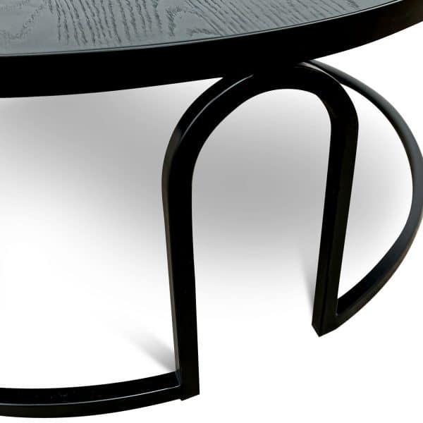 CIRO Oak Coffee Table - 1m Black - Image 4