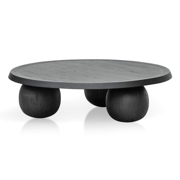 NATALIA Elm Ball Coffee Table - 1m Black