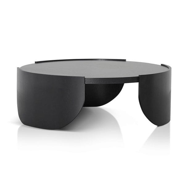EMILIANO Round Coffee Table - 1.1m Black (ETA 9th of December, 2024) - Image 6