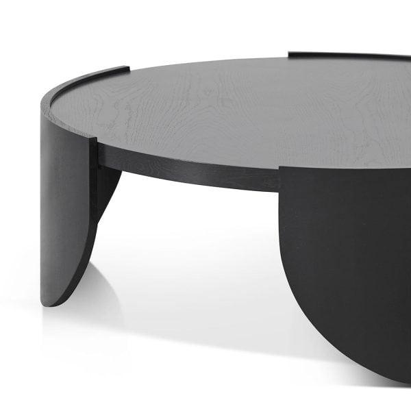 EMILIANO Round Coffee Table - 1.1m Black (ETA 9th of December, 2024) - Image 4