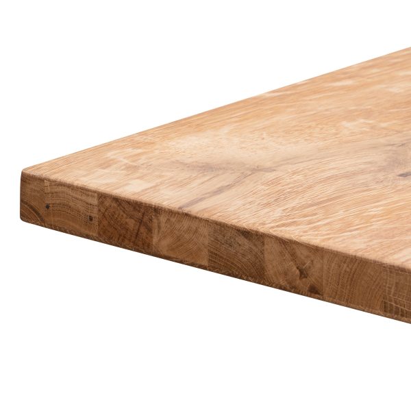 PILAR Dining Table - 2.2m Rustic Oak and Metal base - Image 4