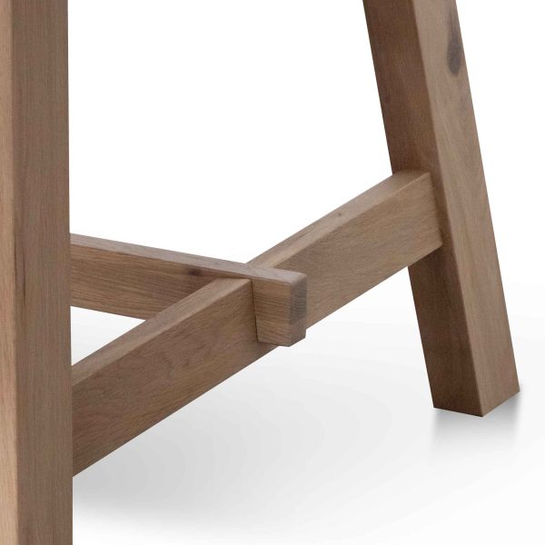 LEON Wooden Dining Table - 2.2m Washed Natural - Image 9