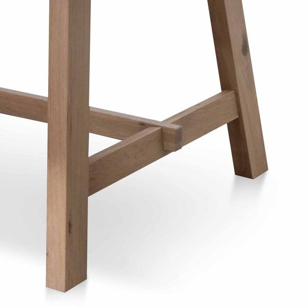 LEON Wooden Dining Table - 2.2m Washed Natural - Image 8