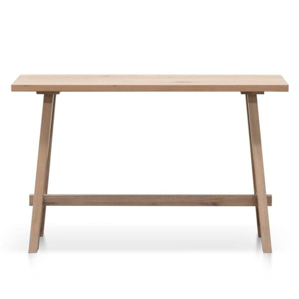 LEON Wooden Console Table - 1.2m Washed Natural - Image 2