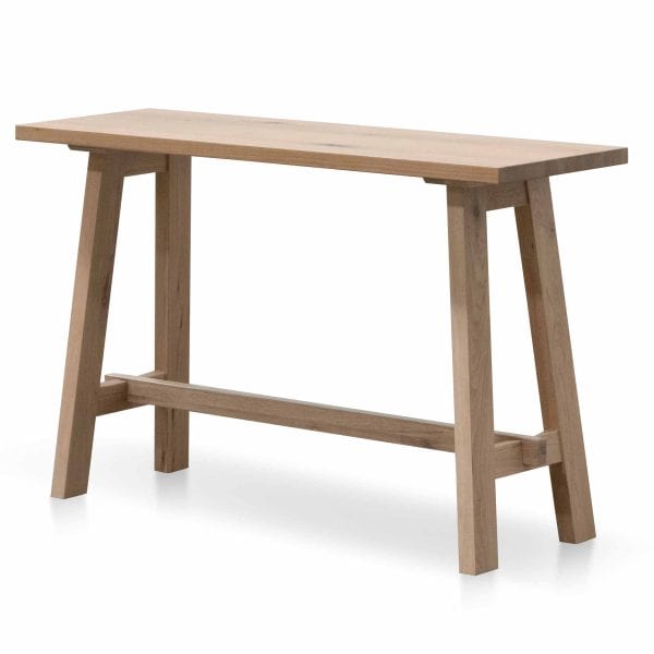 LEON Wooden Console Table - 1.2m Washed Natural - Image 3