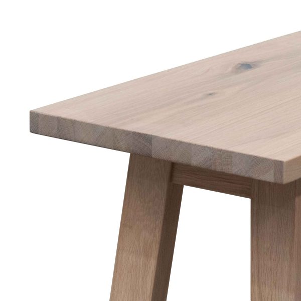 LEON Wooden Console Table - 1.2m Washed Natural - Image 5