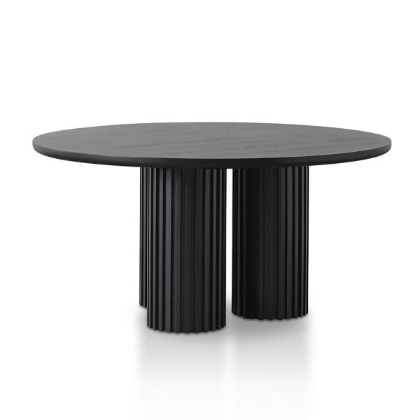 DILLAN Round Dining Table - 1.5m Black - Image 5