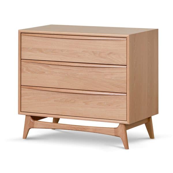 AMPARO 3 Drawer Chest - 86cm Natural Oak