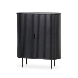 AITANA Wooden Storage Cabinet - 1m Black