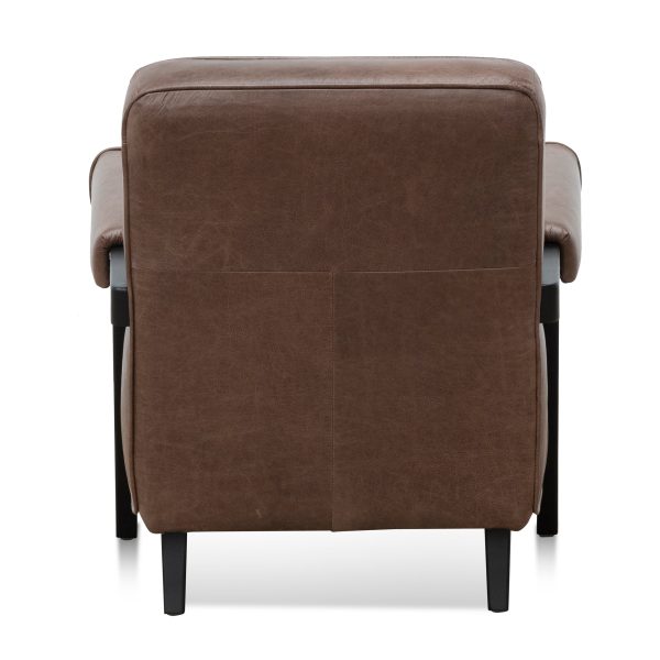 AGUSTIN Arm Chair - Dark Brown Leather - Image 6