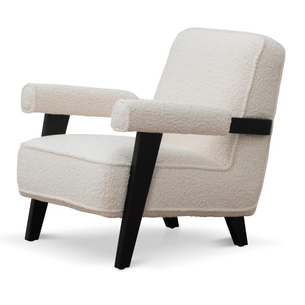 AGUSTIN Arm Chair - Ivory White Sherpa - Image 3
