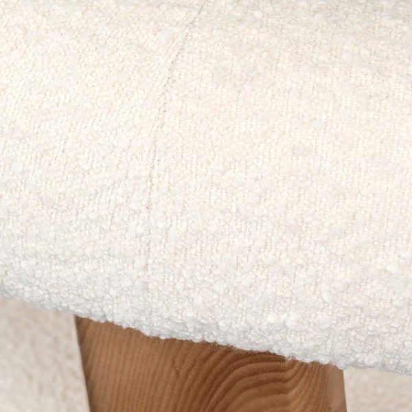 MARTINA  Boucle Arm Chair - Ivory White - Image 7