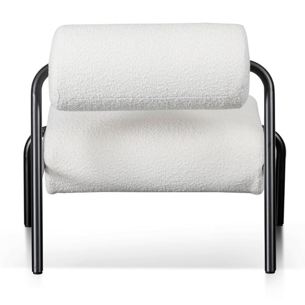 GABRIEL Arm Chair - Ivory White Boucle - Image 8