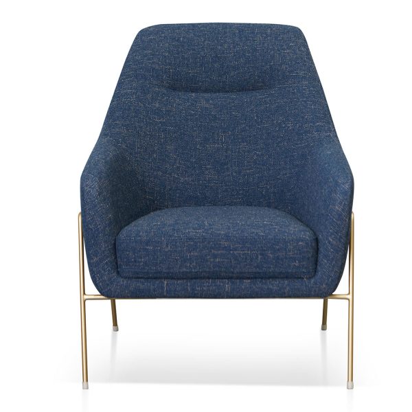 ALEJANDRO Fabric Arm Chair - Dark Blue - Image 2