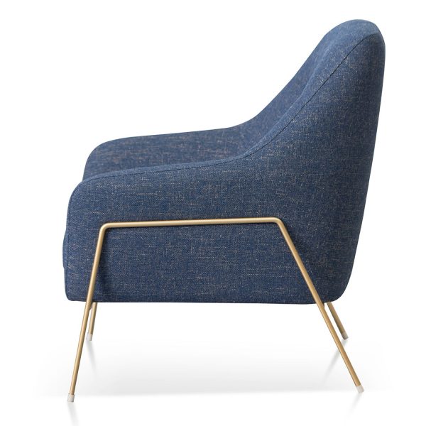 ALEJANDRO Fabric Arm Chair - Dark Blue - Image 4