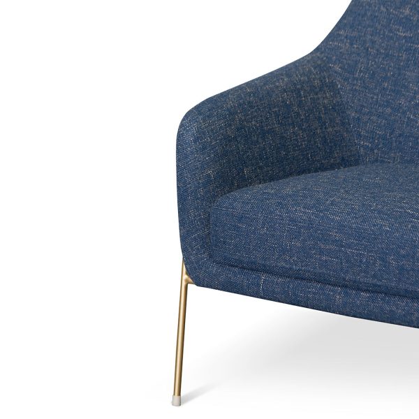 ALEJANDRO Fabric Arm Chair - Dark Blue - Image 6