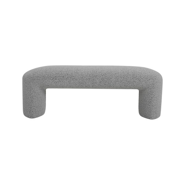 GLORIA Ottoman Bench - 1.2m Pepper Boucle - Image 2