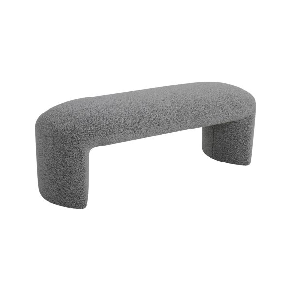 GLORIA Ottoman Bench - 1.2m Pepper Boucle