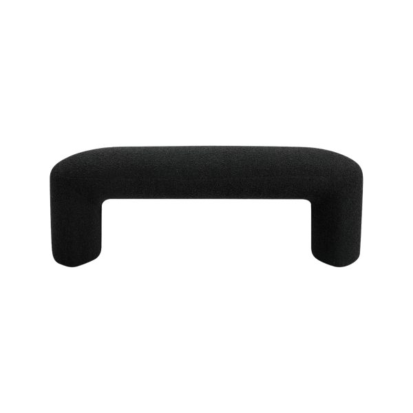 GLORIA Ottoman Bench - 1.2m Charcoal Boucle - Image 2