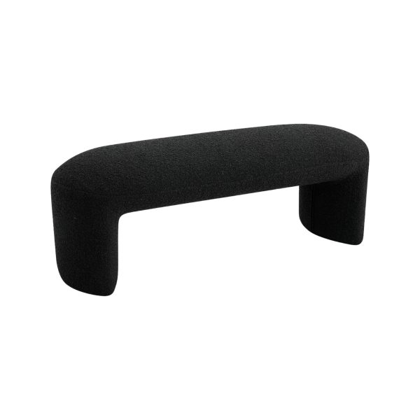 GLORIA Ottoman Bench - 1.2m Charcoal Boucle