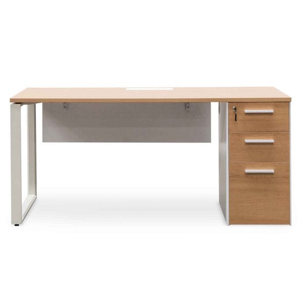 JOREY Office Desk - Natural and White - Image 2