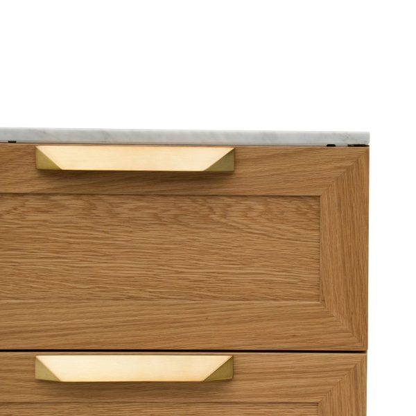 OLGA Bedside Table - Natural with Marble Top - Image 9