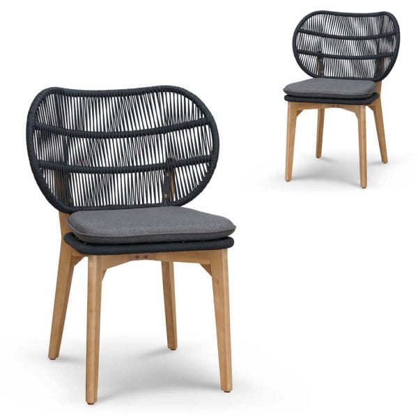 OLE Outdoor Dining Chair - Anthracite Grey Cushion (Set of 2)