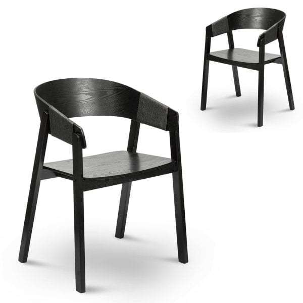 LUCAS Dining Chair - Black (Set of 2)