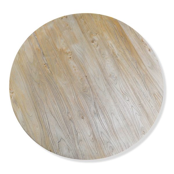 FELIPE Round Coffee Table - 1m Reclaimed Elm - Image 4