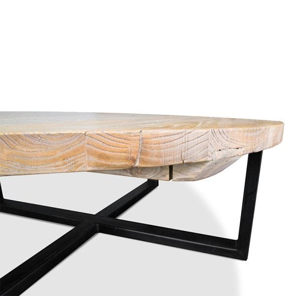 FELIPE Round Coffee Table - 1m Reclaimed Elm - Image 5