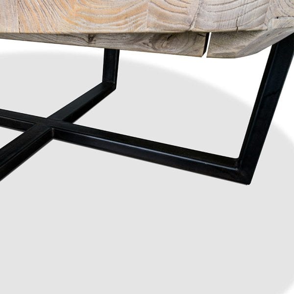 FELIPE Round Coffee Table - 1m Reclaimed Elm - Image 6