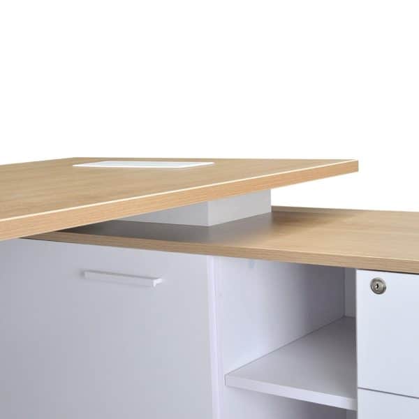 TROELS Executive Office Desk With Right Return - 1.8m Natural - Image 8