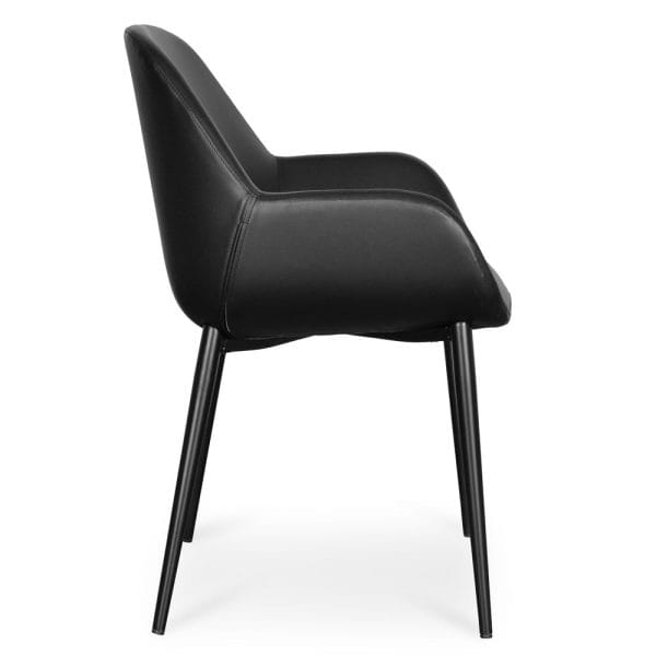 RAFAEL Dining Chair - Black PU - Image 2